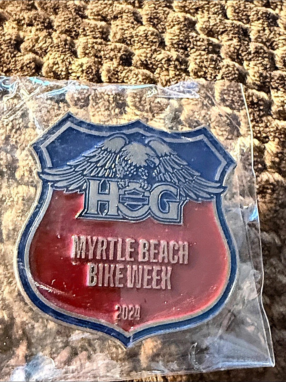 Myrtle Beach Bike Week 2024 Red & Blue Pin
